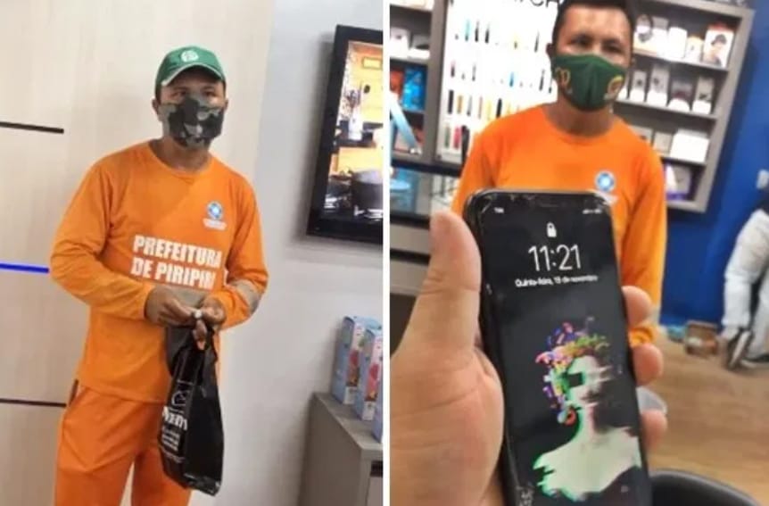 Gari encontra celular avaliado em R$ 3,6 mil e devolve para proprietário no Piauí